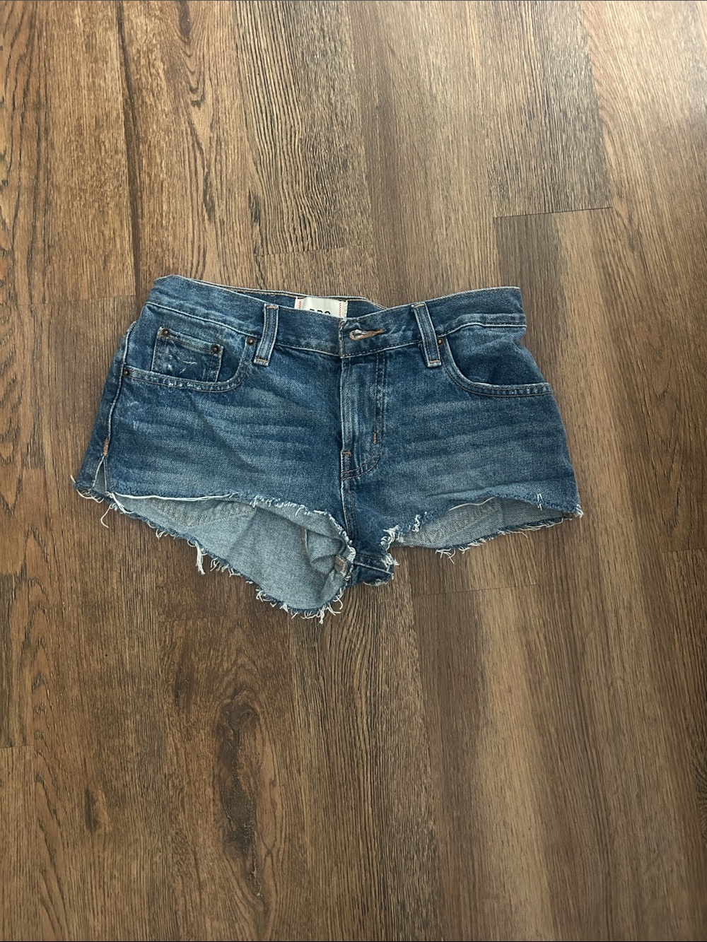 BDG Faded Blue Frayed Hem Denim Cutoff Shorts